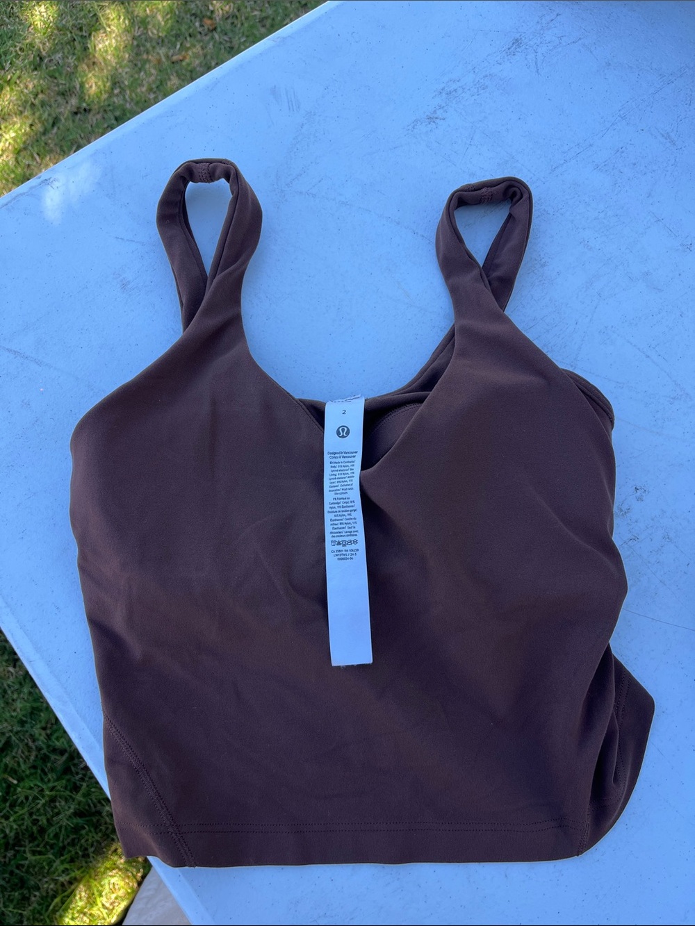 lululemon athletica Brown Cropped Tank with Wide Straps
